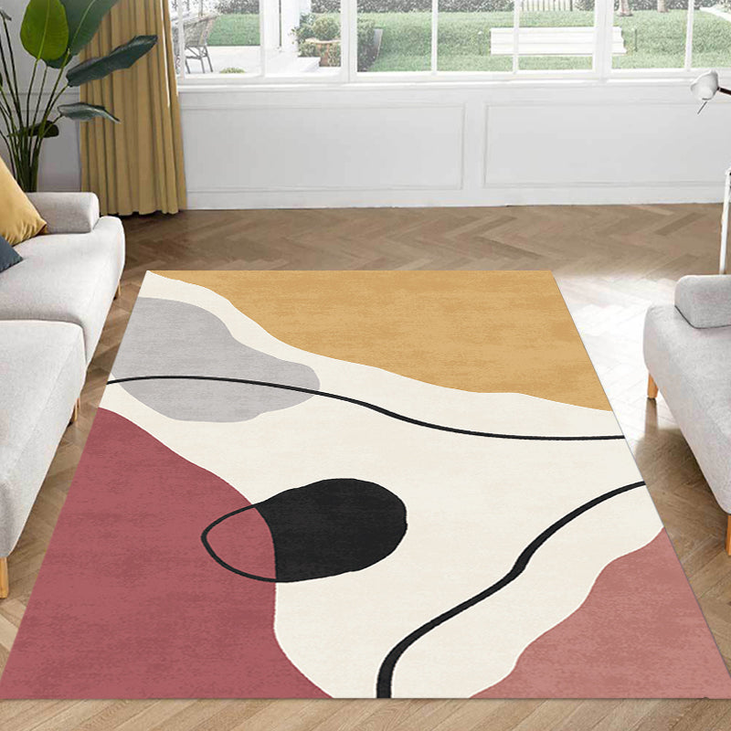 Simple Norwegian Carpet Multifunctional Abstract Carpet Washable Pet-Friendly Area Rug for Living Room