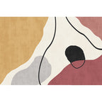 Simple Norwegian Carpet Multifunctional Abstract Carpet Washable Pet-Friendly Area Rug for Living Room