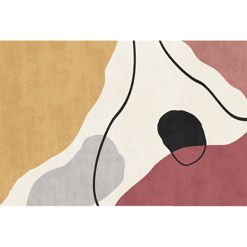 Simple Norwegian Carpet Multifunctional Abstract Carpet Washable Pet-Friendly Area Rug for Living Room