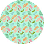 Unique Leaf Pattern Rug Green Children's Rug Polyester Washable Pet Friendly Non-Slip Carpet for Children's Room