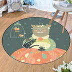Unusual Cartoon Animal Pattern Rug Multicolored Children's Rug Polyester Pet-Friendly Washable Area Rug for the Children's Room