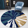 Unique multicolored contemporary carpet made of polyester with geometric circle pattern non-slip, pet-friendly carpet for the living room