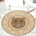 Black and Green Children's Carpet Polyester Cartoon Animal and Flower Pattern Rug Pet Friendly Washable Non-Slip Backing Rug for Decoration