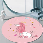Green and Blue Children's Carpet Polyester Animal and Fish Pattern Carpet Pet Friendly Washable Non-Slip Backing Carpet for Decoration