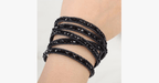 Midnight crystal beads