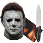 Men’s Realistic Scary Halloween Mask Set | Horror Prop Knife