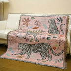 Boho Luxe Tiger Cotton Blanket - Elegance and Comfort For Your Interior