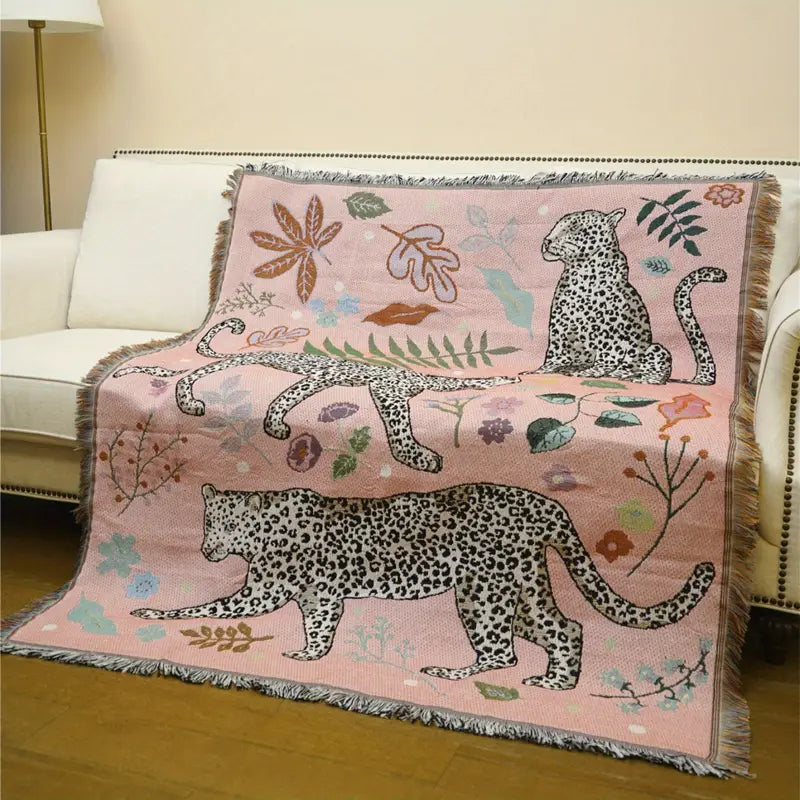 Boho Luxe Tiger Cotton Blanket - Elegance and Comfort For Your Interior