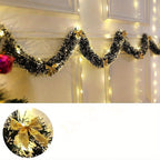 LumaTinsel LED Christmas Garland – Set of 2 Wireless Metallic String Lights with Warm Lighting