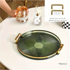 Gilded Elegance – Luxury Serving Tray with Golden Handles