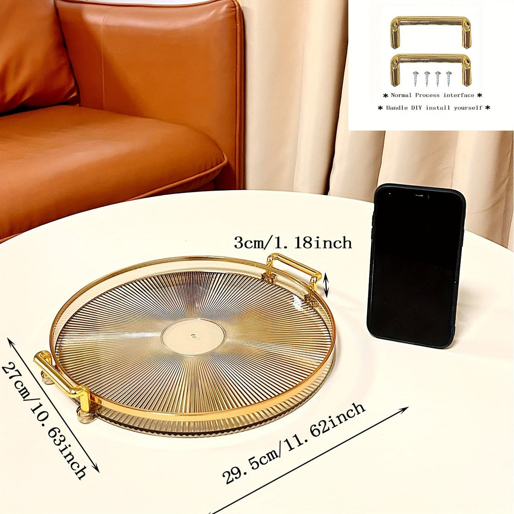 Gilded Elegance – Luxury Serving Tray with Golden Handles