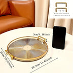 Gilded Elegance – Luxury Serving Tray with Golden Handles
