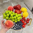 Gilded Elegance – Luxury Serving Tray with Golden Handles