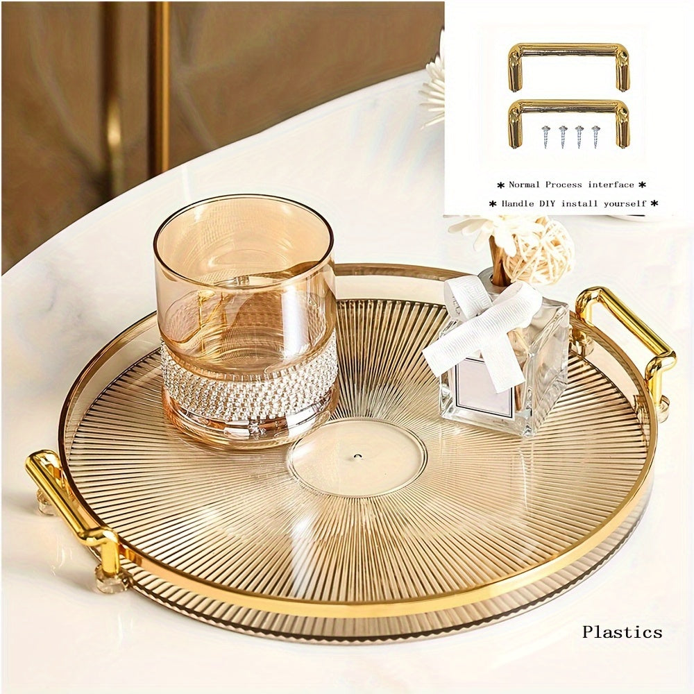 Gilded Elegance – Luxury Serving Tray with Golden Handles