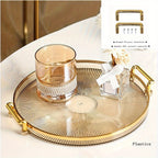 Gilded Elegance – Luxury Serving Tray with Golden Handles