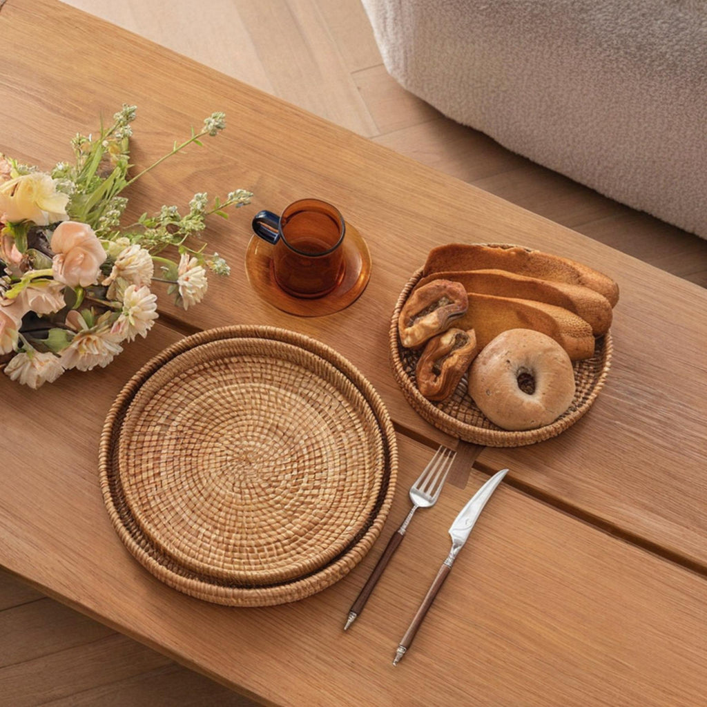 RattanCharm - Elegant Handmade Rattan Serving Bowl