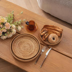 RattanCharm - Elegant Handmade Rattan Serving Bowl