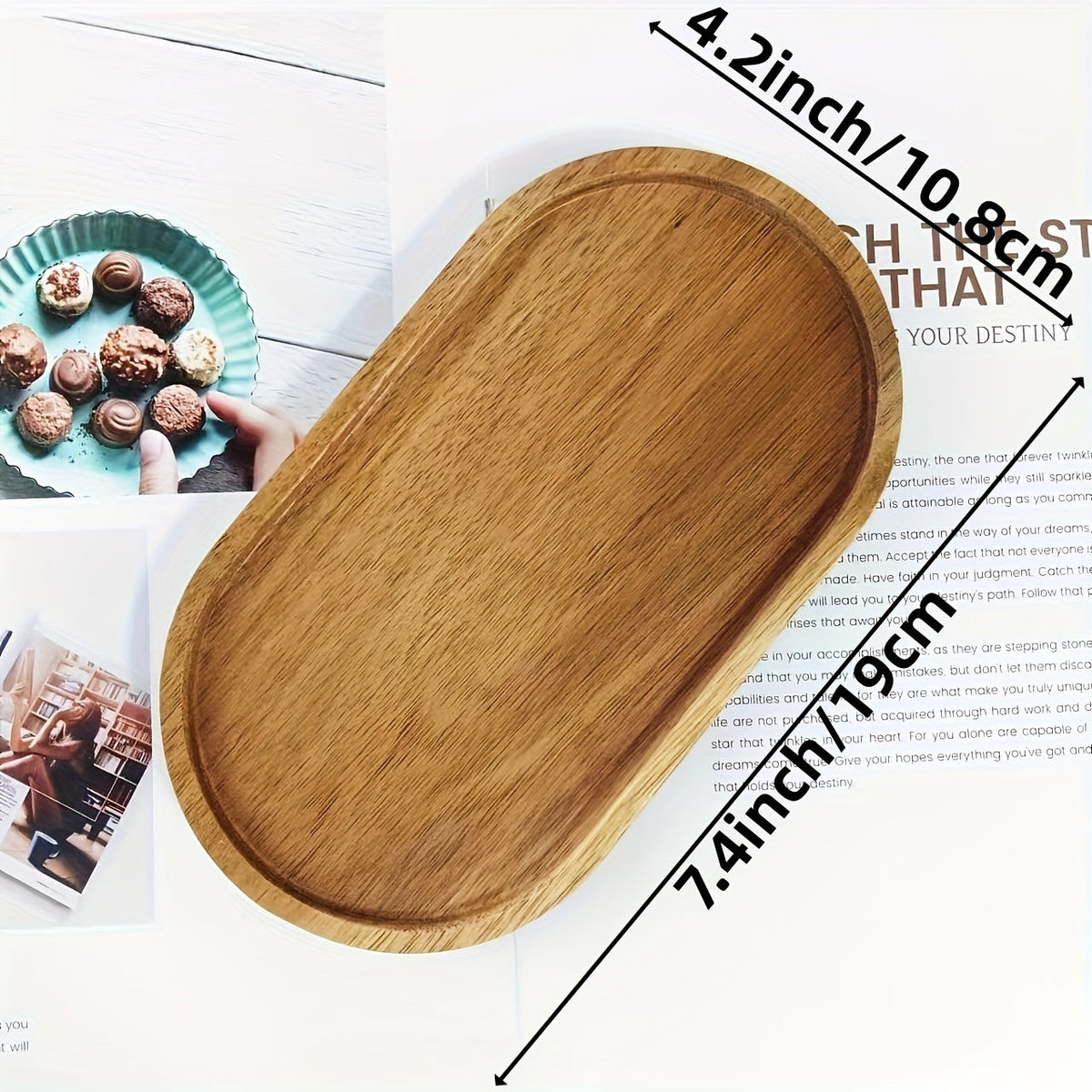 ChicTray - Elegant Oval Tray made of Solid Wood