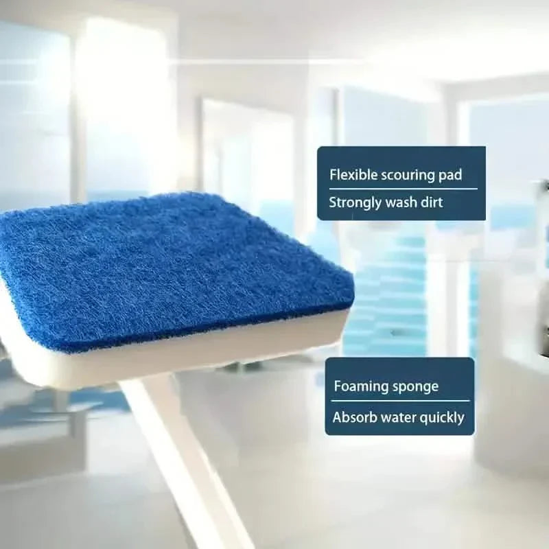 7-piece set: Removable cleaning brush with 7 sponges for bathtub, tiles, floor & windows
