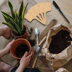 Plant labels made of wood for garden and balcony – Rewritable labels for herbs and plants