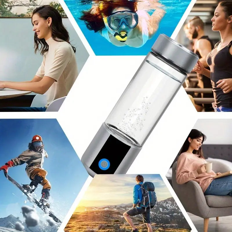 Rechargeable Alkaline Water Bottle - Hydrogen-Enriched Water
