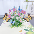 Creative 3D paper cut-out card with popup greeting card