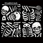 140PCS Halloween Window Clings Decor - Double-Sided Removable Stickers For Indoor Halloween Party Decorations