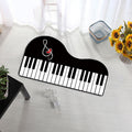 Unusual Piano Pattern Carpet with Notes Multicolor Children's Rug Polyester Washable Pet Friendly Non-Slip Carpet for Children's Room