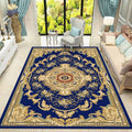 Retro medallion pattern rug multicolored rug synthetic washable pet-friendly non-slip rug for the living room