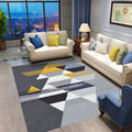 Casual geometric patterned rug with stripes Multicolored Nordic rug Polyester Pet-friendly Non-slip backing Washable rug for the living room