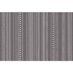 Retro striped pattern rug gray polyester washable pet-friendly non-slip rug for living room