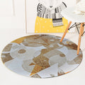Contemporary geometric patterned rug Yellow and Black Polyester rug Washable Pet-friendly non-slip rug for the living room