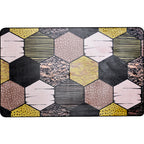 New Arrival Geometric Pattern Rug Black Polyester Rug Washable Pet-Friendly Non-Slip Area Rug for Living Room