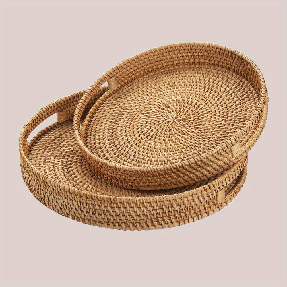 RattanServe - Elegant Handmade Tray of Natural Rattan
