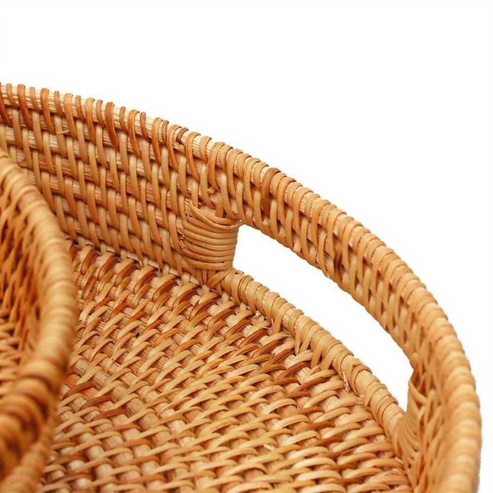 RattanServe - Elegant Handmade Tray of Natural Rattan