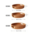 RattanServe - Elegant Handmade Tray of Natural Rattan