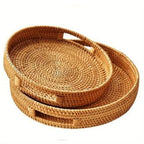 RattanServe - Elegant Handmade Tray of Natural Rattan