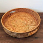 RattanServe - Elegant Handmade Tray of Natural Rattan