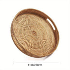 RattanServe - Elegant Handmade Tray of Natural Rattan