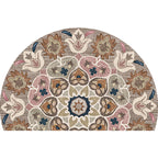 Moroccan tribal floral pattern rug multicolored polyester rug machine washable pet friendly non-slip doormat for the living room