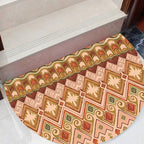 Moroccan tribal floral pattern rug multicolored polyester rug machine washable pet friendly non-slip doormat for the living room