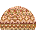 Moroccan tribal floral pattern rug multicolored polyester rug machine washable pet friendly non-slip doormat for the living room