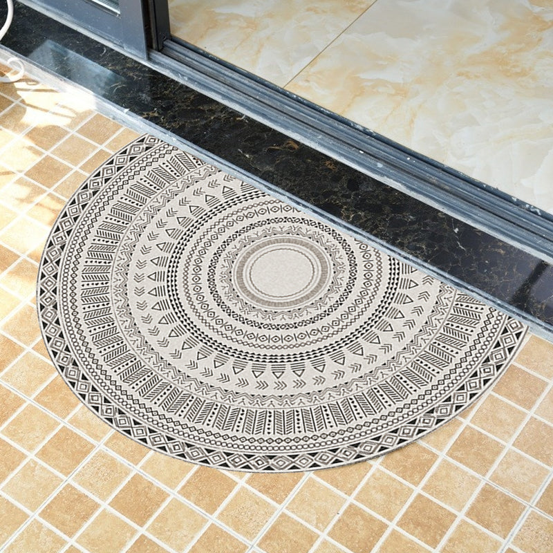 Moroccan tribal floral pattern rug multicolored polyester rug machine washable pet friendly non-slip doormat for the living room