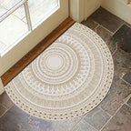 Moroccan tribal floral pattern rug multicolored polyester rug machine washable pet friendly non-slip doormat for the living room