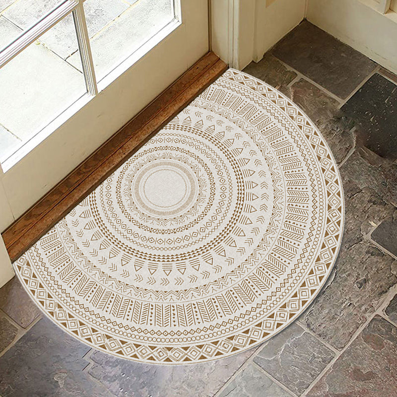 Moroccan tribal floral pattern rug multicolored polyester rug machine washable pet friendly non-slip doormat for the living room