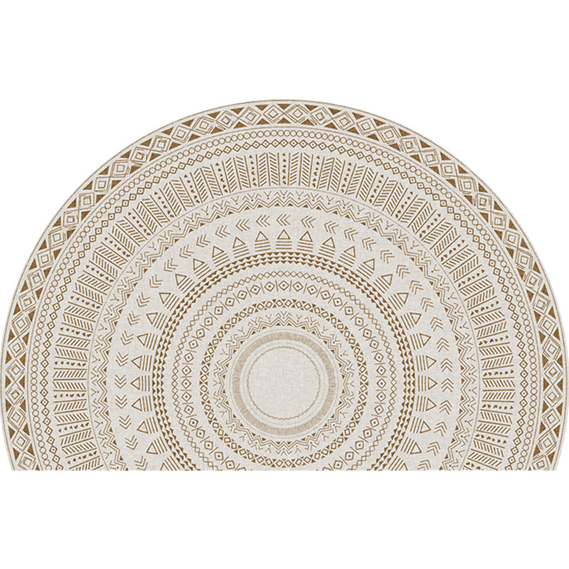 Moroccan tribal floral pattern rug multicolored polyester rug machine washable pet friendly non-slip doormat for the living room