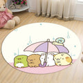 Stylish Cartoon Animal Pattern Carpet Multicolor Children's Carpet Polyester Washable Pet-Friendly Non-Slip Rug for Children's Room