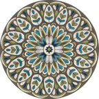 Unique Flower Pattern Rug Colorful Moroccan Rug Polyester Pet Friendly Non-Slip Back Washable Rug for the Living Room