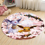 Kids Cartoon Character Pattern Carpet Multicolored Polyester Carpet Washable Pet Friendly Non-slip Rug for the Children's Room