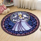 Unique Cartoon Character Pattern Rug Multicolor Kids Rug Polyester Animal Friendly Washable Area Rug for Kids Room